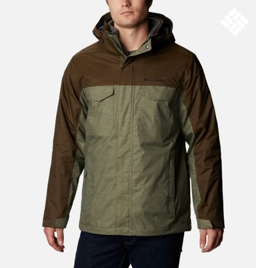 Men's Columbia Timberline Triple Interchange Jackets Olive | CA-SA358