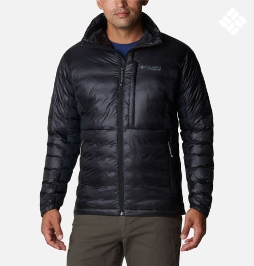 Men's Columbia Titan Pass Omni-Heat Infinity Double Wall Hybrid Insulated Jackets Black | CA-N1A4C