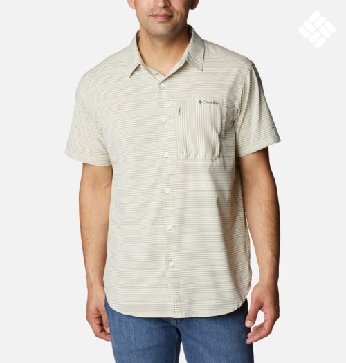 Men's Columbia Twisted Creek III Short Sleeve Shirts Stripe | CA-T50AL