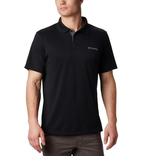 Men's Columbia Utilizer Polo Shirts Black | CA-AA8C1