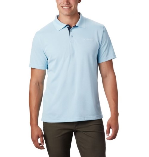 Men's Columbia Utilizer Polo Shirts Light Blue | CA-O856L