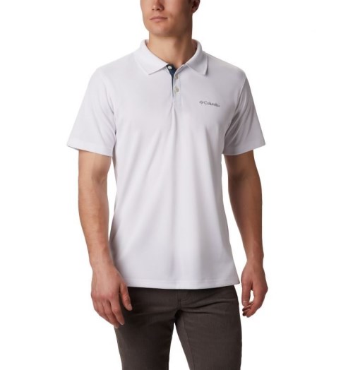 Men's Columbia Utilizer Polo Shirts White | CA-K4680