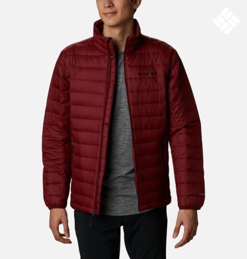 Men's Columbia Voodoo Falls 590 TurboDown Jackets Red | CA-C8L3A