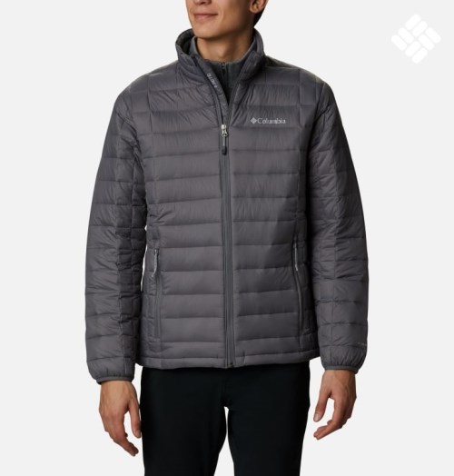 Men's Columbia Voodoo Falls 590 TurboDown Jackets Dark Grey | CA-D450A