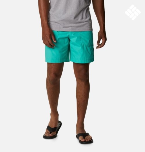 Men's Columbia Washed Out Cargo Shorts Turquoise | CA-W8AL0