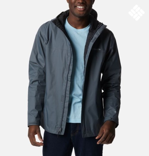 Men's Columbia Watertight II Rain Jackets Dark Grey | CA-AC06L