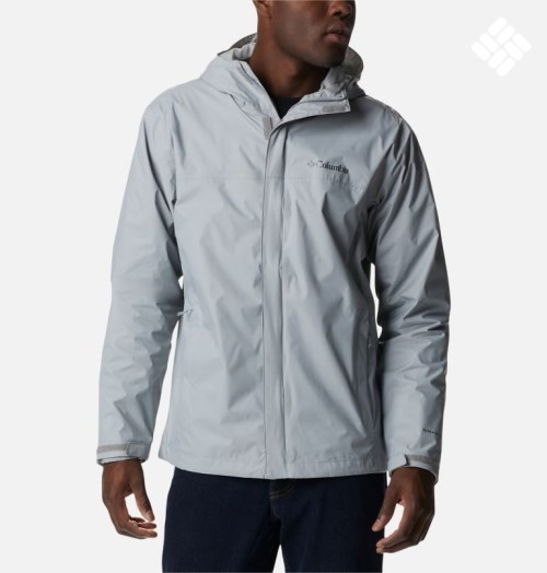 Men's Columbia Watertight II Rain Jackets Light Grey | CA-Q0154