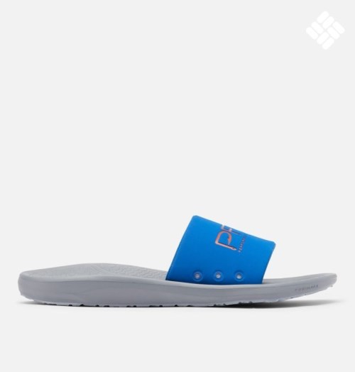 Men's Columbia Yachtrocker PFG Slides Blue / Grey | CA-R1A50