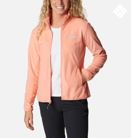 Women's Columbia Ali Peak Full Zip Fleece Jackets Coral | CA-Q6018