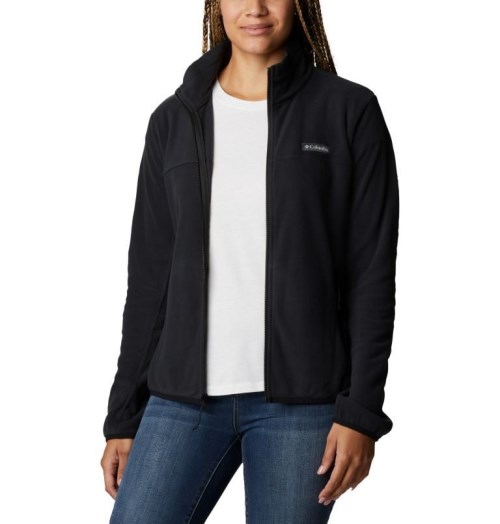 Women's Columbia Ali Peak Full Zip Fleece Jackets Black | CA-XC68L