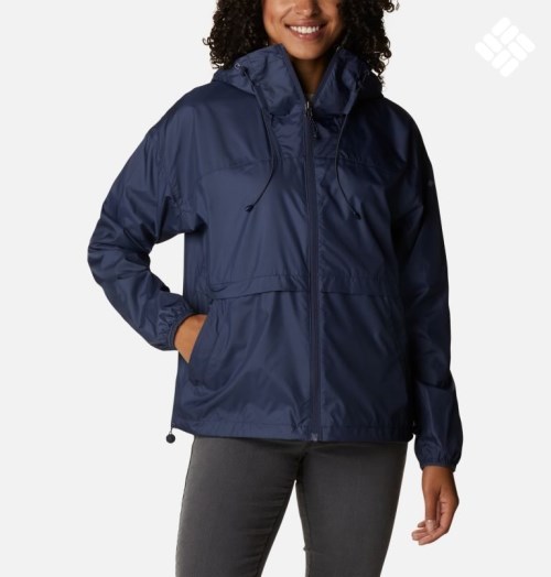 Women's Columbia Alpine Chill Windbreaker Jackets Navy | CA-RL501