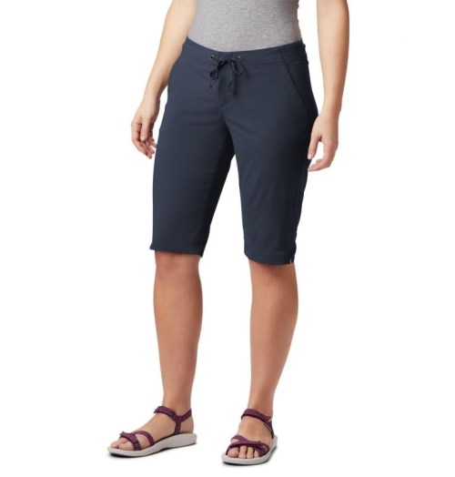 Women's Columbia Anytime Outdoor Long Shorts Navy | CA-AL153