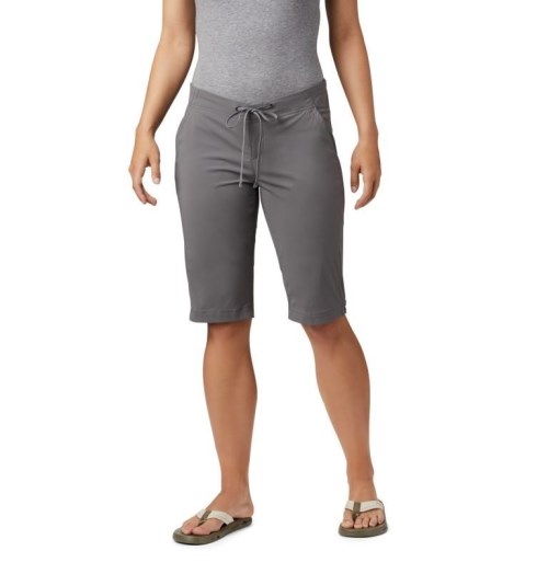 Women's Columbia Anytime Outdoor Long Shorts Grey | CA-F6L38