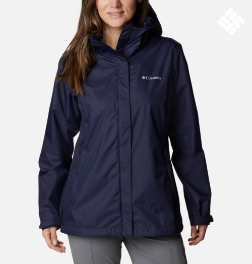 Women's Columbia Arcadia II Rain Jackets Navy | CA-J5041