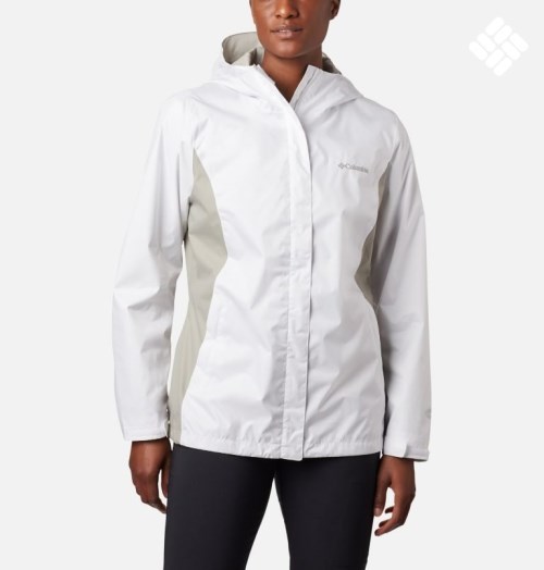 Women's Columbia Arcadia II Rain Jackets White | CA-Q15L0