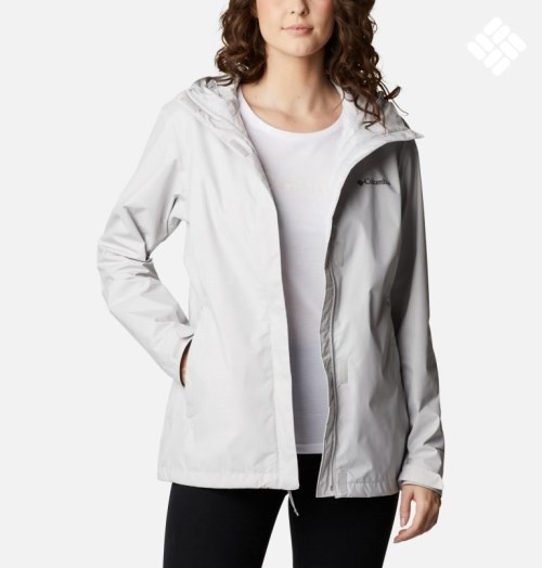 Women's Columbia Arcadia II Rain Jackets Light Grey | CA-X58L4