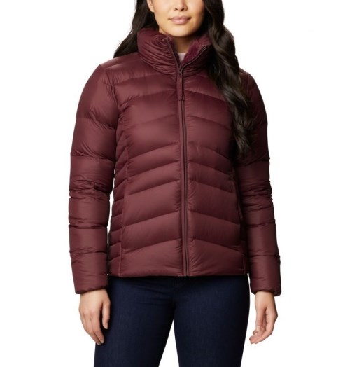 Women's Columbia Autumn Park Down Jackets Burgundy | CA-Q5L16