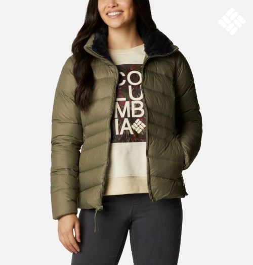 Women's Columbia Autumn Park Down Jackets Olive | CA-YA1L5