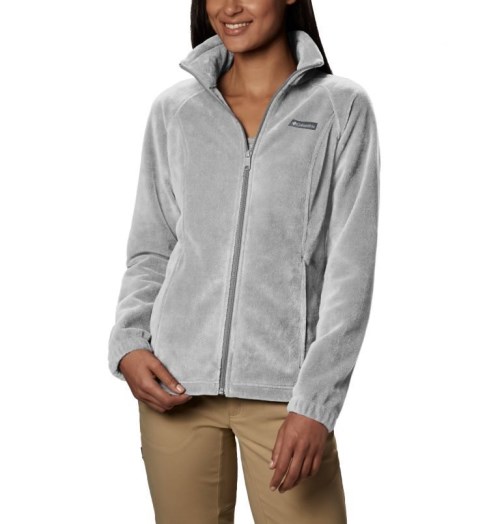 Women's Columbia Benton Springs Full Zip Fleece Jackets Grey | CA-E6318