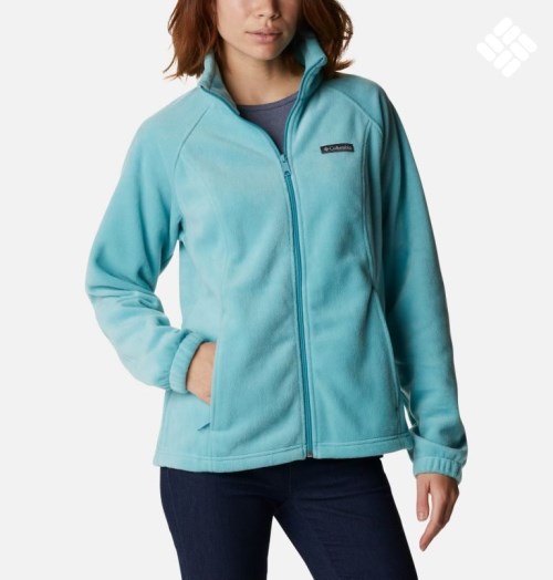 Women's Columbia Benton Springs Full Zip Fleece Jackets Turquoise | CA-JA043