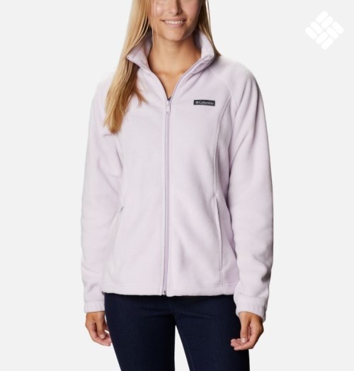 Women's Columbia Benton Springs Full Zip Fleece Jackets Pink | CA-Y061A