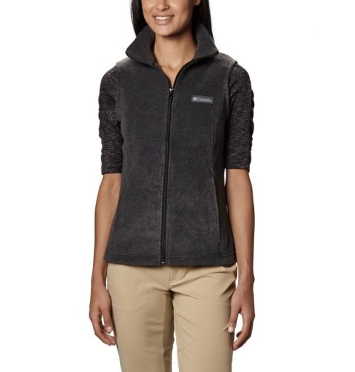 Women's Columbia Benton Springs Vest Black | CA-M14C5