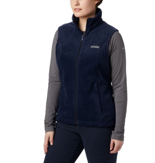 Women's Columbia Benton Springs Vest Navy | CA-E1085