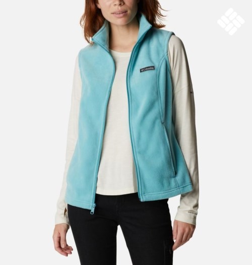 Women's Columbia Benton Springs Vest Turquoise | CA-VLA48