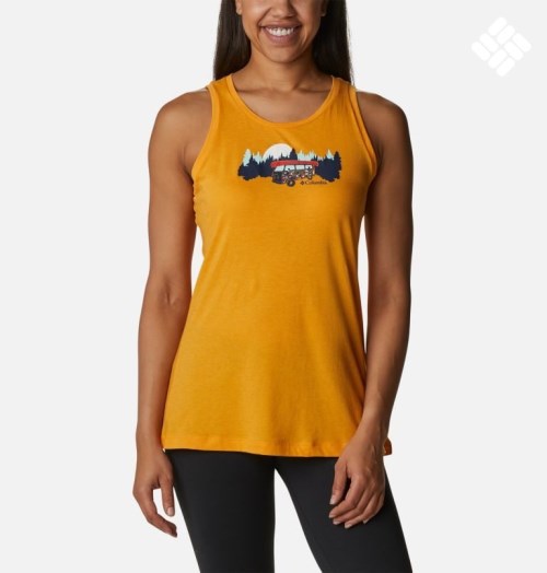 Women's Columbia Bluff Mesa Tanks Mango | CA-O364C