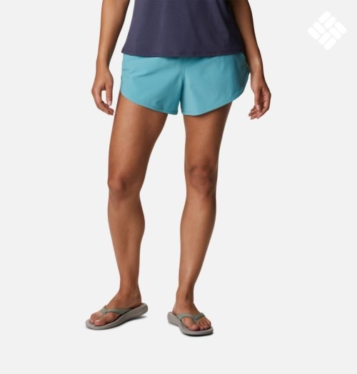 Women's Columbia Bogata Bay Stretch Shorts Turquoise | CA-O1846