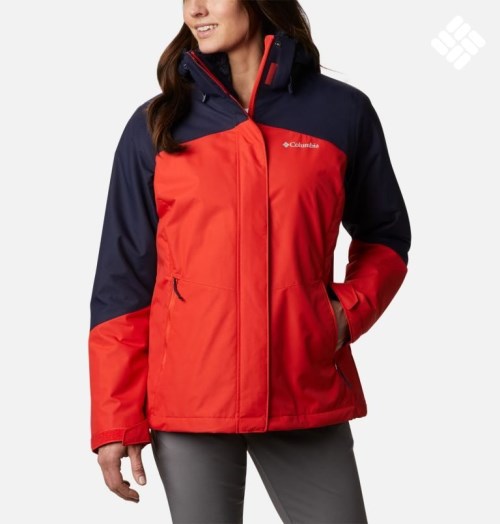 Women's Columbia Bugaboo II Interchange Fleece Jackets Orange / Navy | CA-S53AC