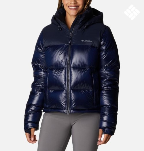 Women's Columbia Bulo Point Omni-Heat Infinity Down Jackets Navy | CA-GL04C