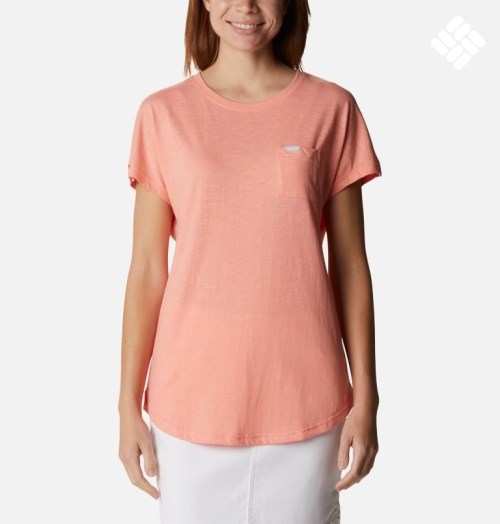 Women's Columbia Cades Cape T Shirts Coral | CA-K18C4