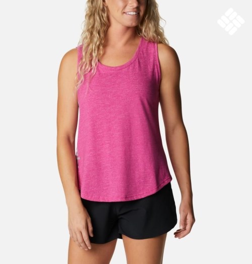 Women's Columbia Cades Cape Tanks Pink | CA-ZCL64