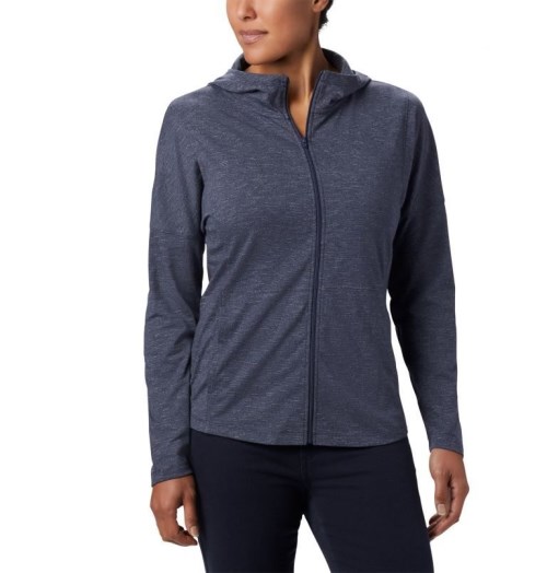 Women's Columbia Cades Cove Full Zip Hoodie Navy | CA-AC8A6