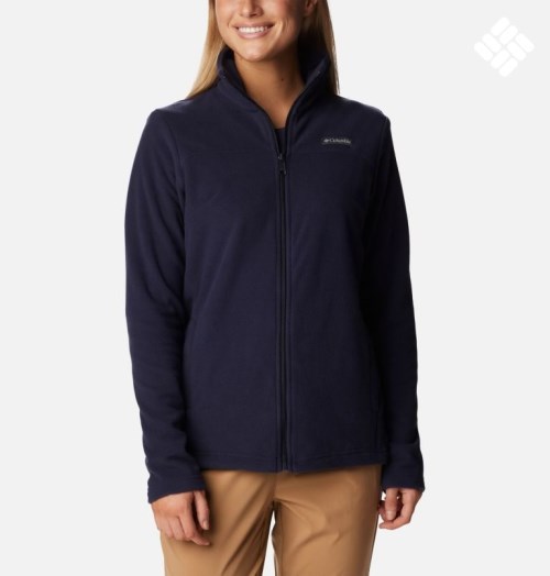 Women's Columbia Castle Dale Full Zip Fleece Jackets Navy | CA-F04L1