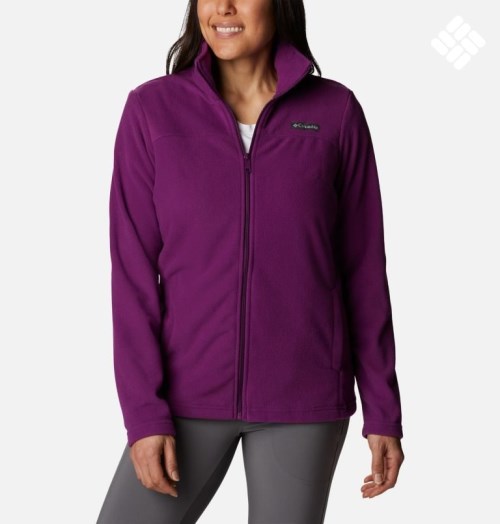 Women's Columbia Castle Dale Full Zip Fleece Jackets Purple | CA-G8C31