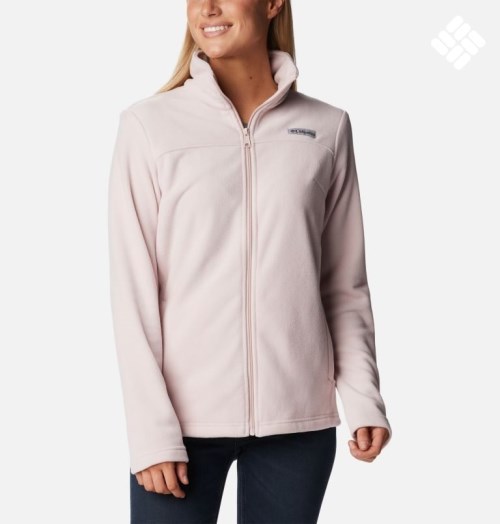 Women's Columbia Castle Dale Full Zip Fleece Jackets Pink | CA-S1365