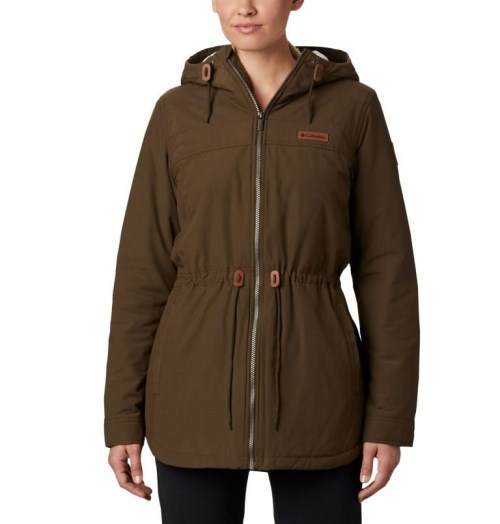 Women's Columbia Chatfield Hill Jackets Dark Brown | CA-N84C0