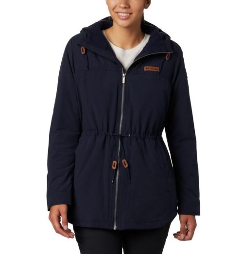 Women's Columbia Chatfield Hill Jackets Navy | CA-NCLA0