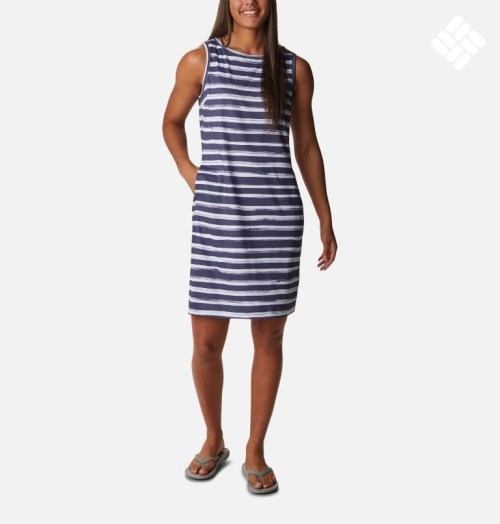 Women's Columbia Chill River Printed Dress Stripe | CA-Q03A6