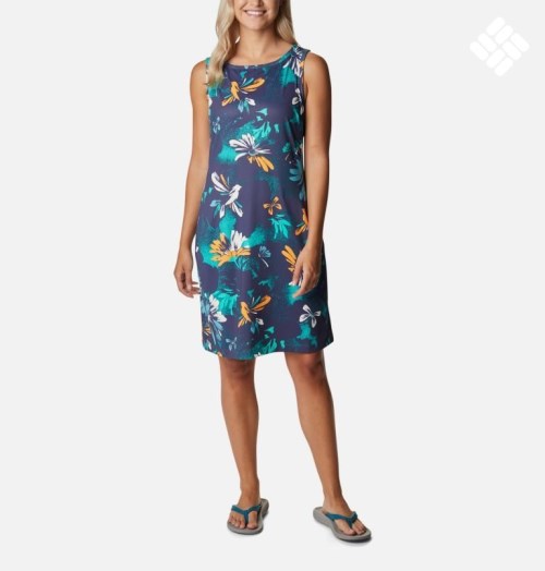 Women's Columbia Chill River Printed Dress Flower | CA-Q58A1