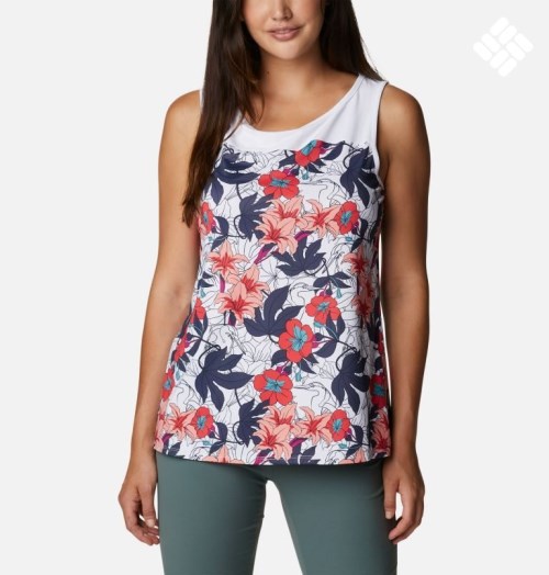 Women's Columbia Chill River Tanks Flower | CA-T3651