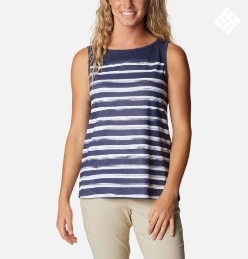 Women's Columbia Chill River Tanks Stripe | CA-K4LCA