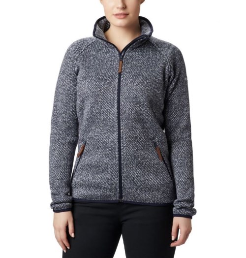 Women's Columbia Chillin Fleece Jackets Dark Grey | CA-J36C0