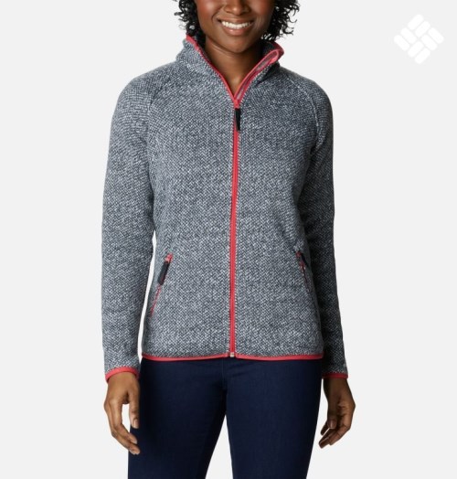 Women's Columbia Chillin Fleece Jackets Grey | CA-LAL54