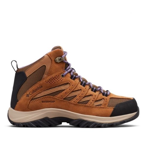 Women's Columbia Crestwood Mid Waterproof Hiking Boots Brown | CA-D4C3A