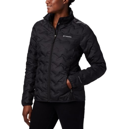 Women's Columbia Delta Ridge Down Jackets Black | CA-O1430