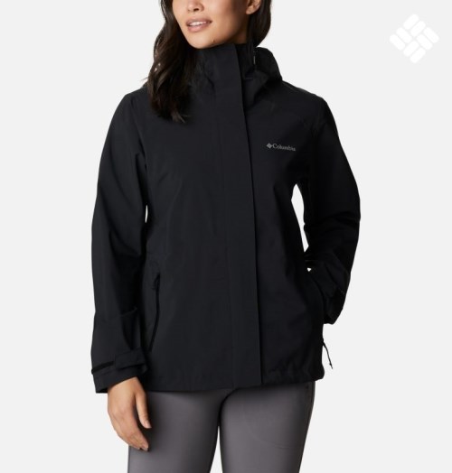 Women's Columbia Earth Explorer Shell Jackets Black | CA-A8C36