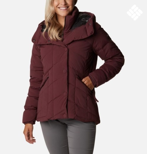 Women's Columbia Ember Springs Down Jackets Burgundy | CA-P8C43